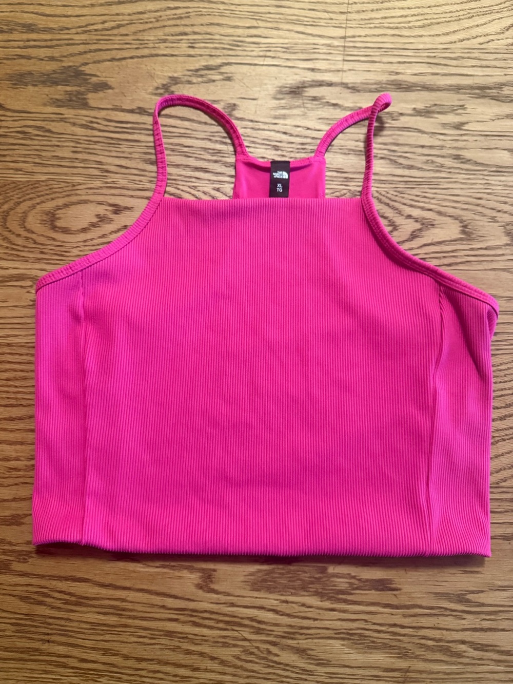 The North Face Hot Pink Lined Ribbed Cropped Camisole Tank Top XL